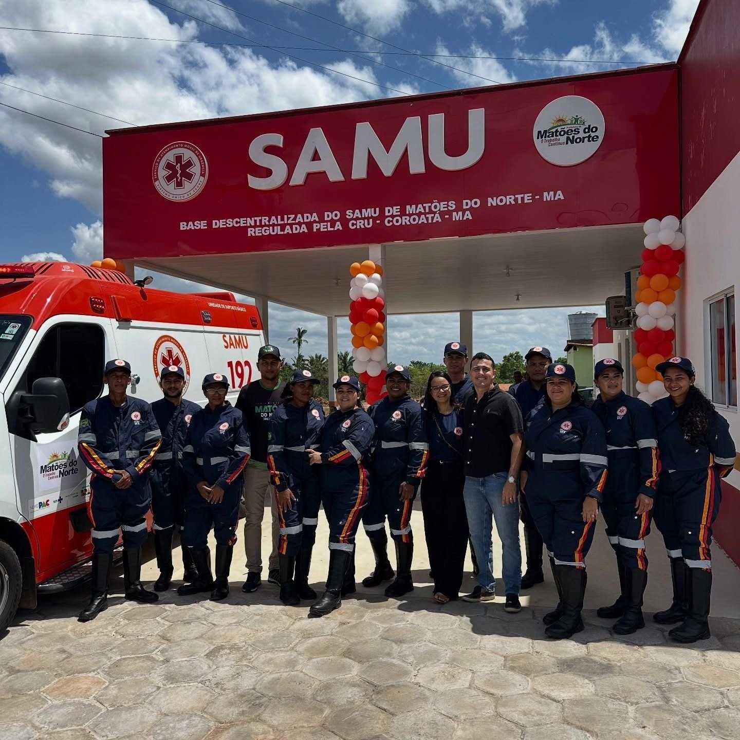 Matões do Norte inaugura unidade do SAMU e reforça atendimento de urgência no município