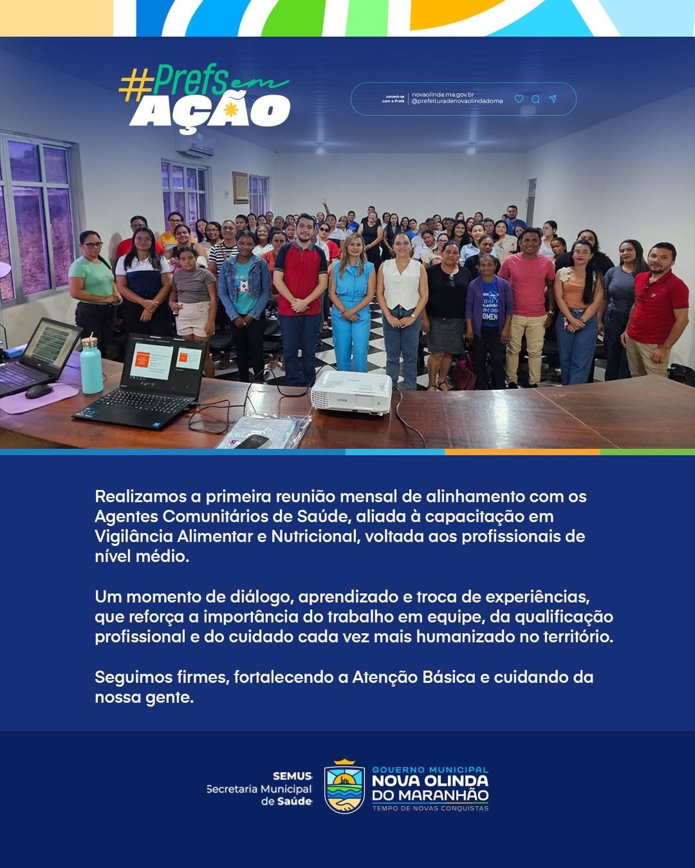 A Prefeitura de Nova Olinda , realizou hoje a primeira reunião mensal de alinhamento com os Agentes Comunitários de Saúde